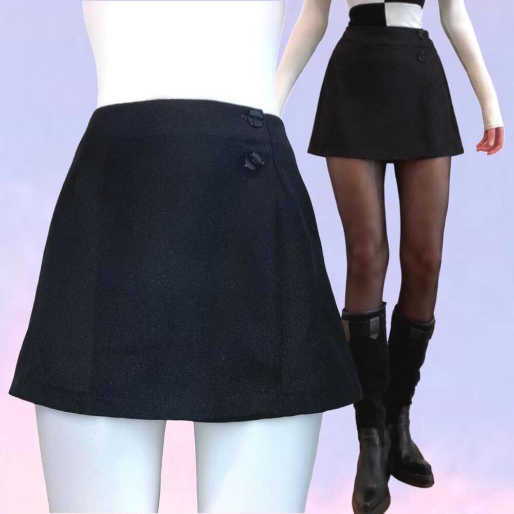 Vintage 90s y2k a byer mini skirt black size small
